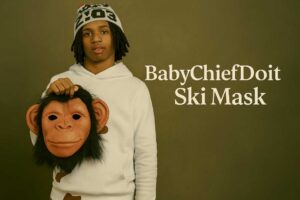 BabyChiefDoit performing at Rolling Loud Chicago 2025 wearing ski mask