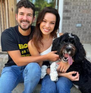Ben Johnson & wife Lauren Conklin with their Dog Juju