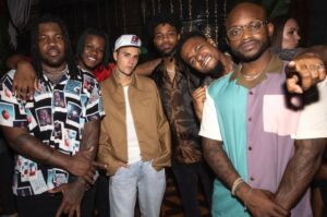 Justin Bieber with Harv's WE THE BAND group