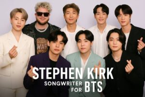 Stephen Kirk with BTS group
